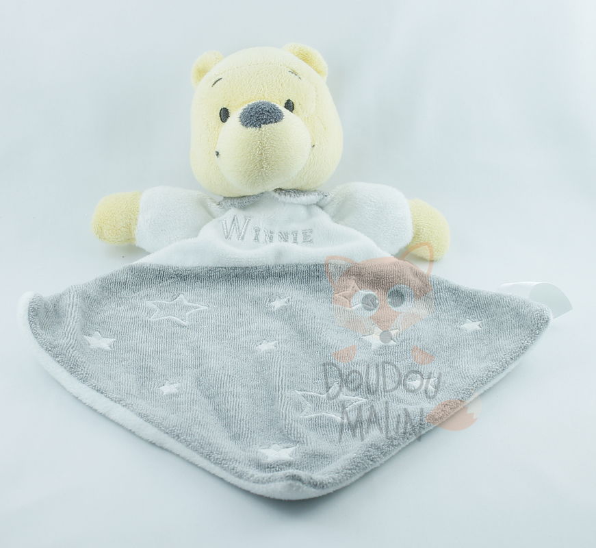  baby comforter winnie grey white star 